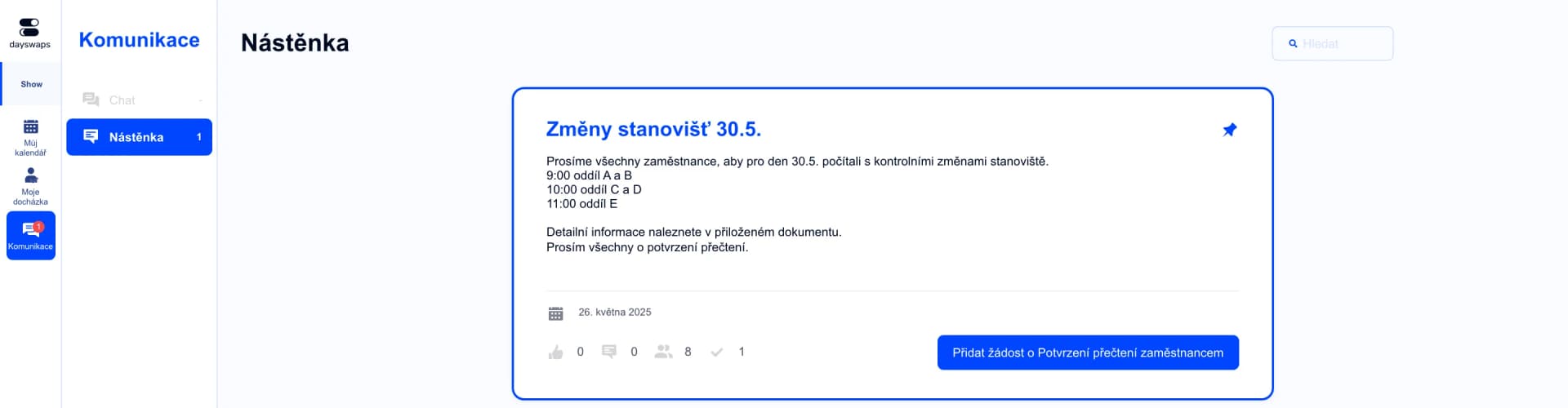 Víte, kdo zprávu viděl